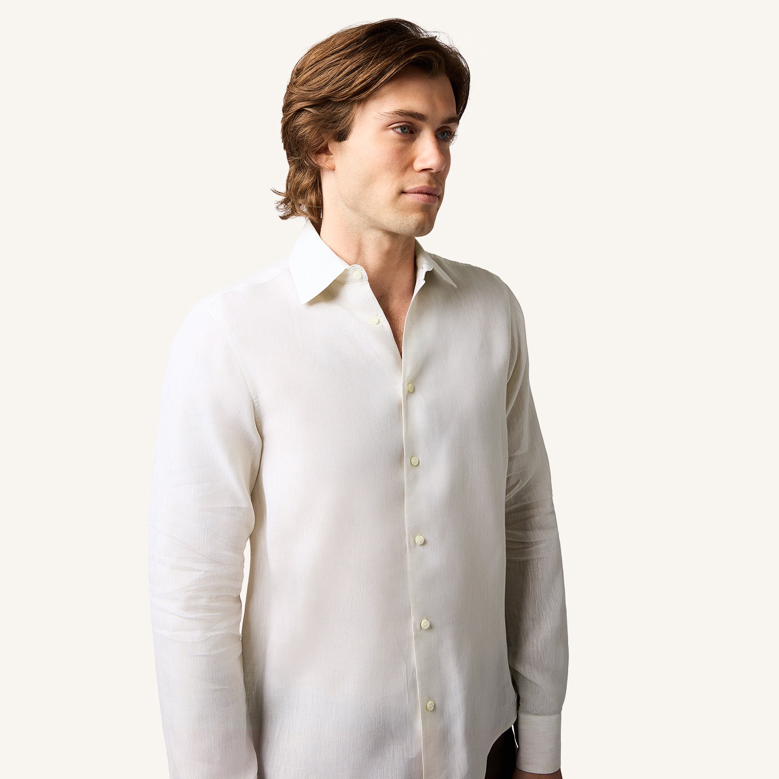 Ivory Ash Linen Shirt