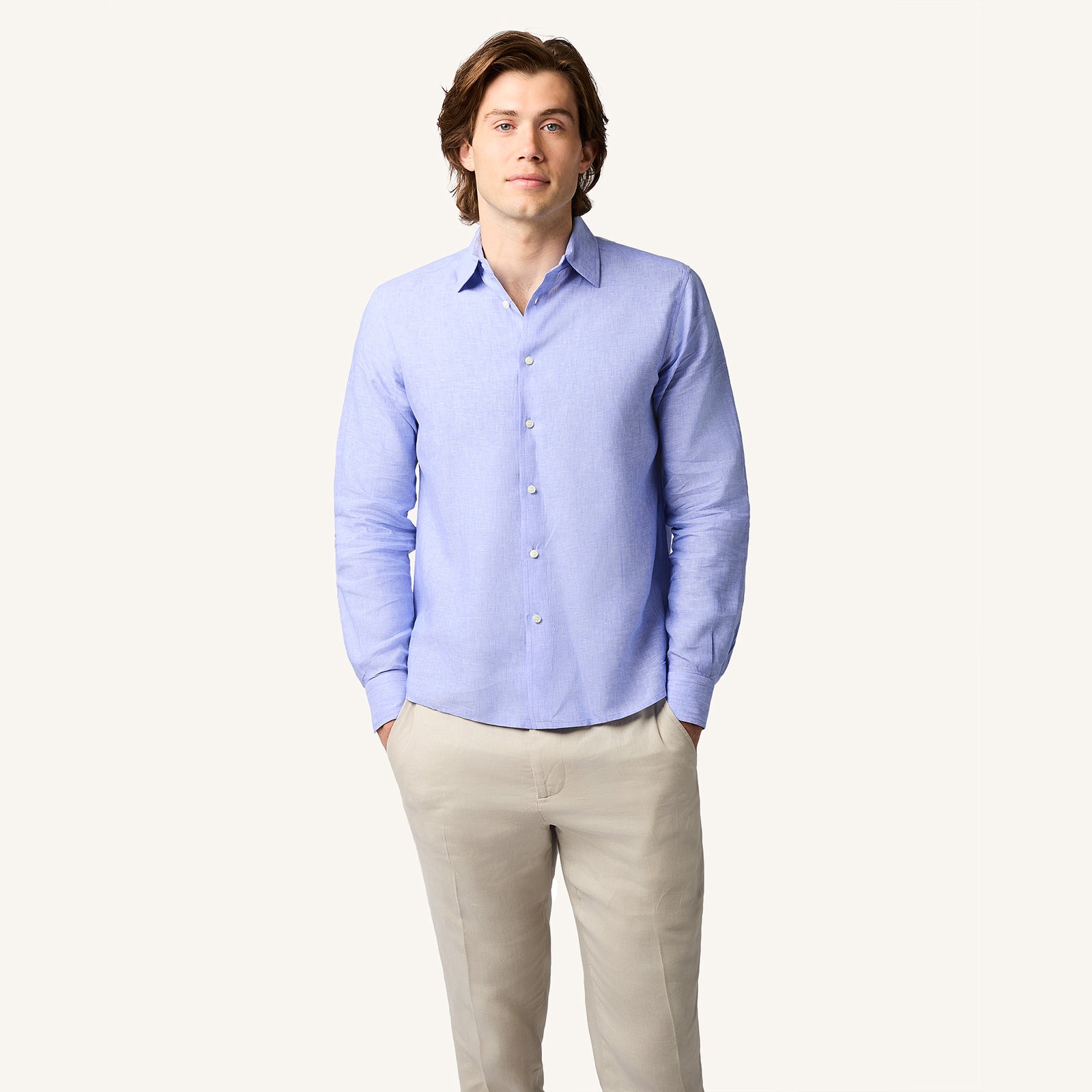 Stillwater Lilac Linen Shirt 34