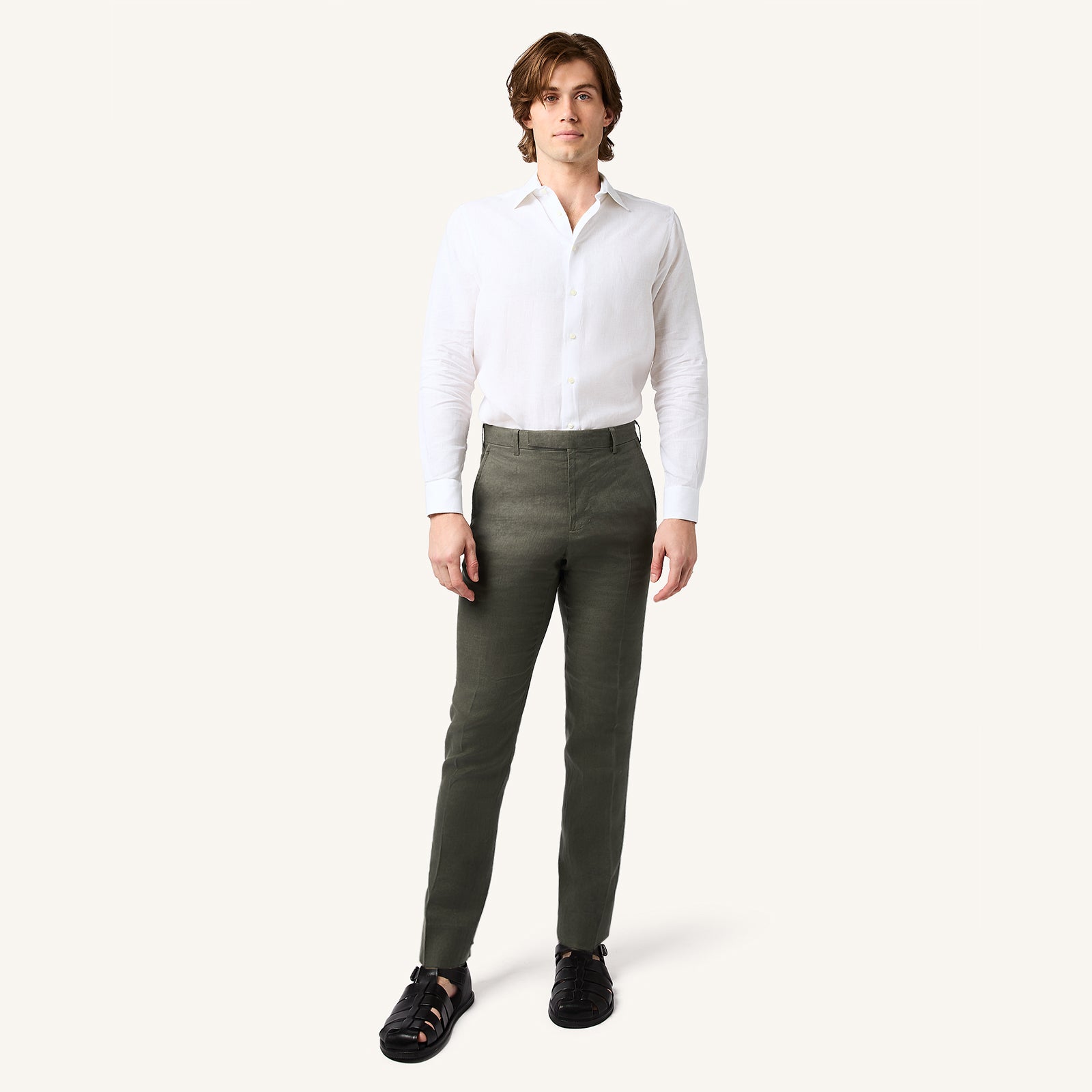 Oliva Scura Linen Pant