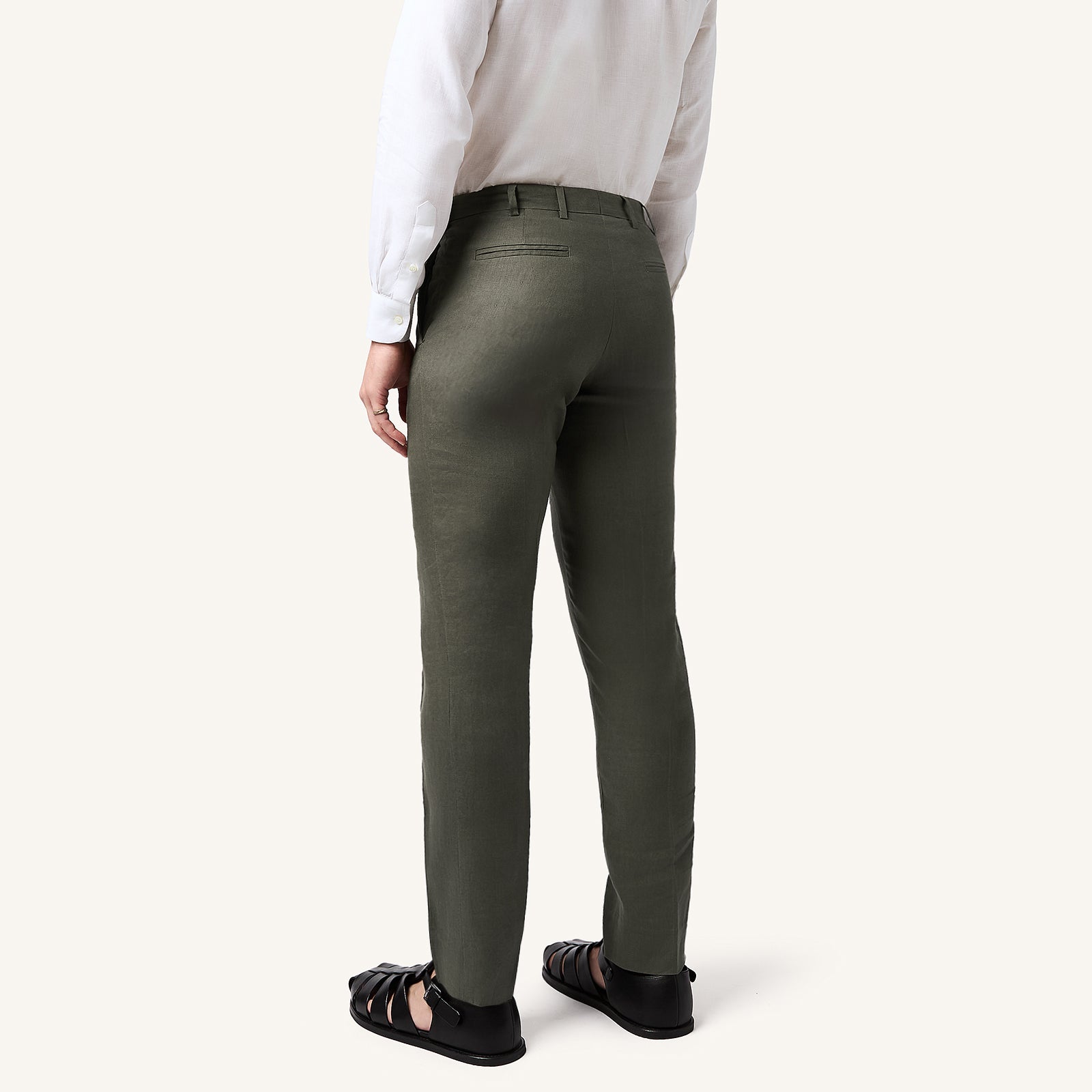 Oliva Scura Linen Pant
