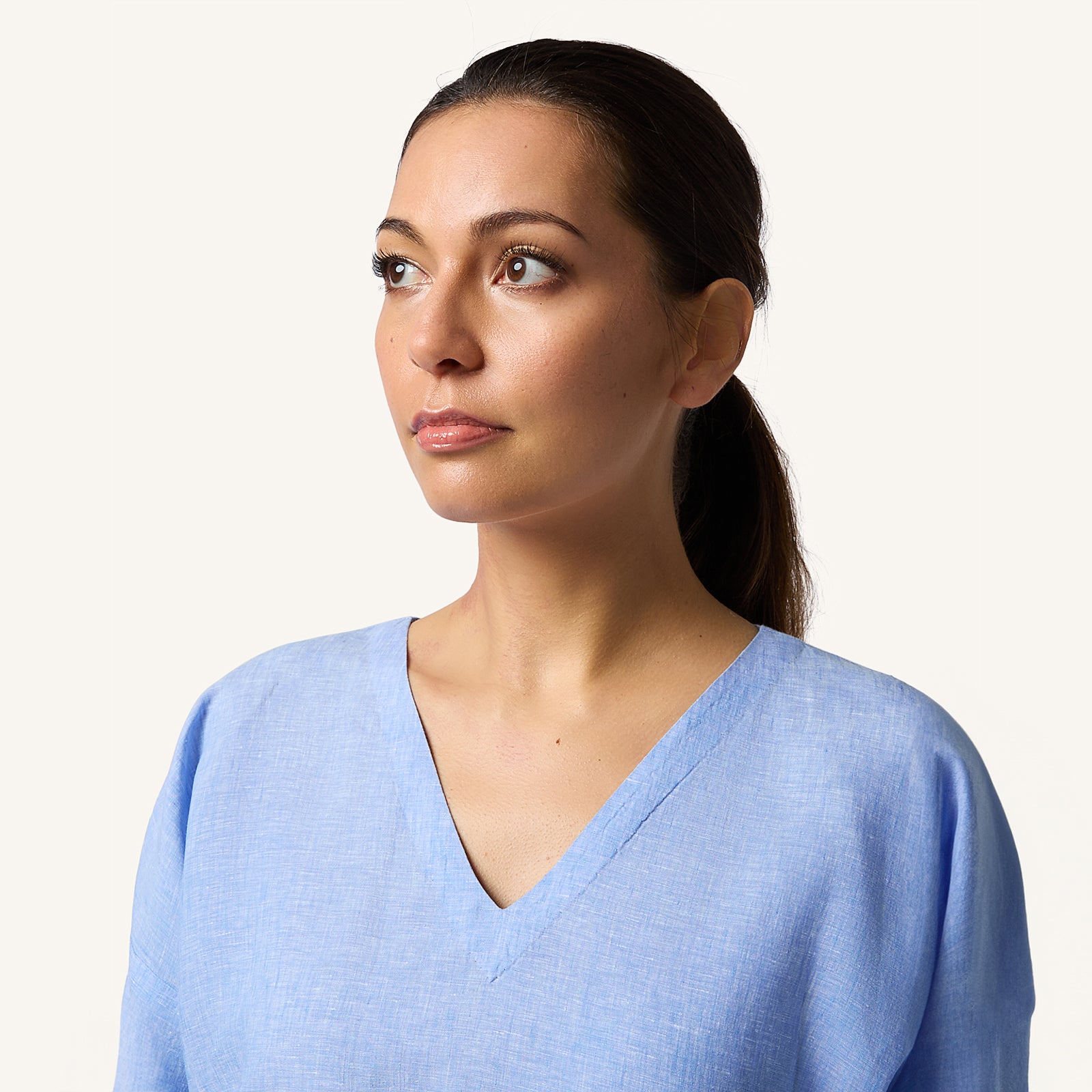 Woman's Stillwater Lilac Linen T-Shirt 34