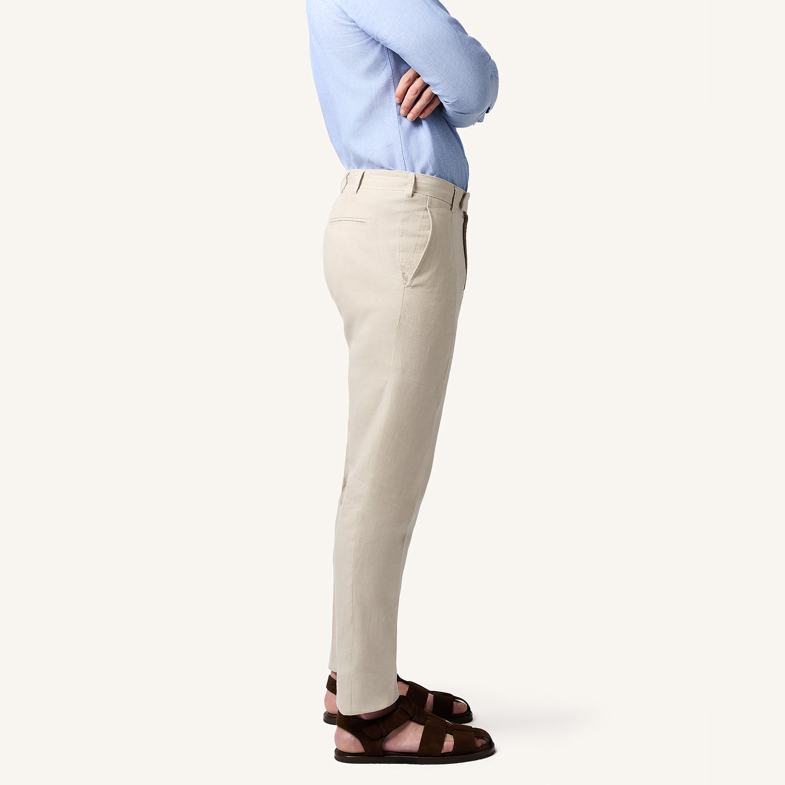 Salt Beige Linen Pant