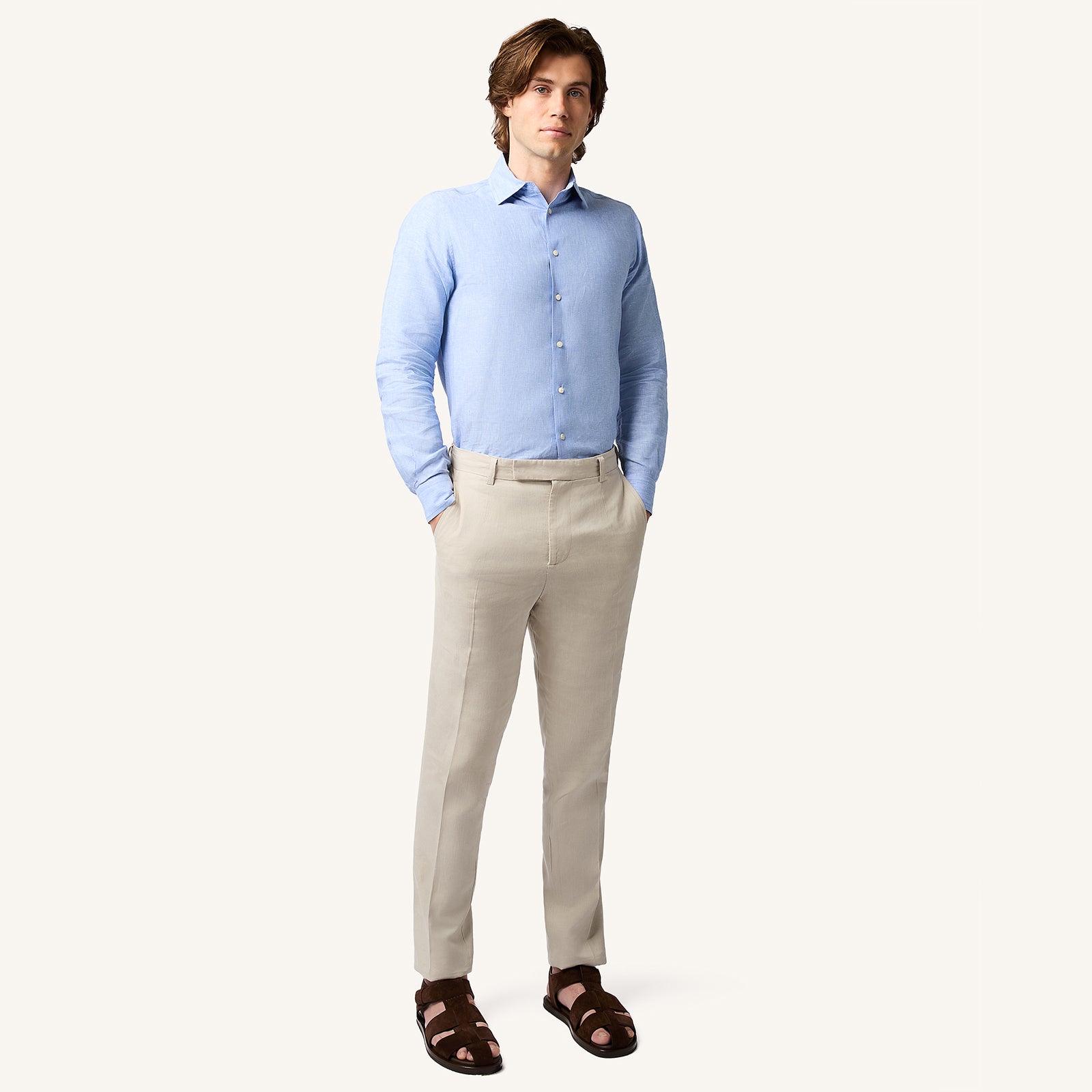 Salt Beige Linen Pant