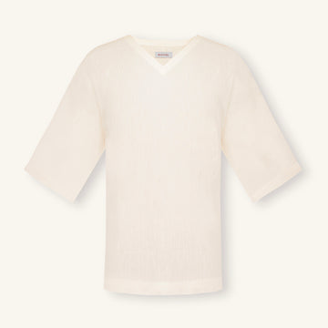 Ivory Ash Linen T-Shirt