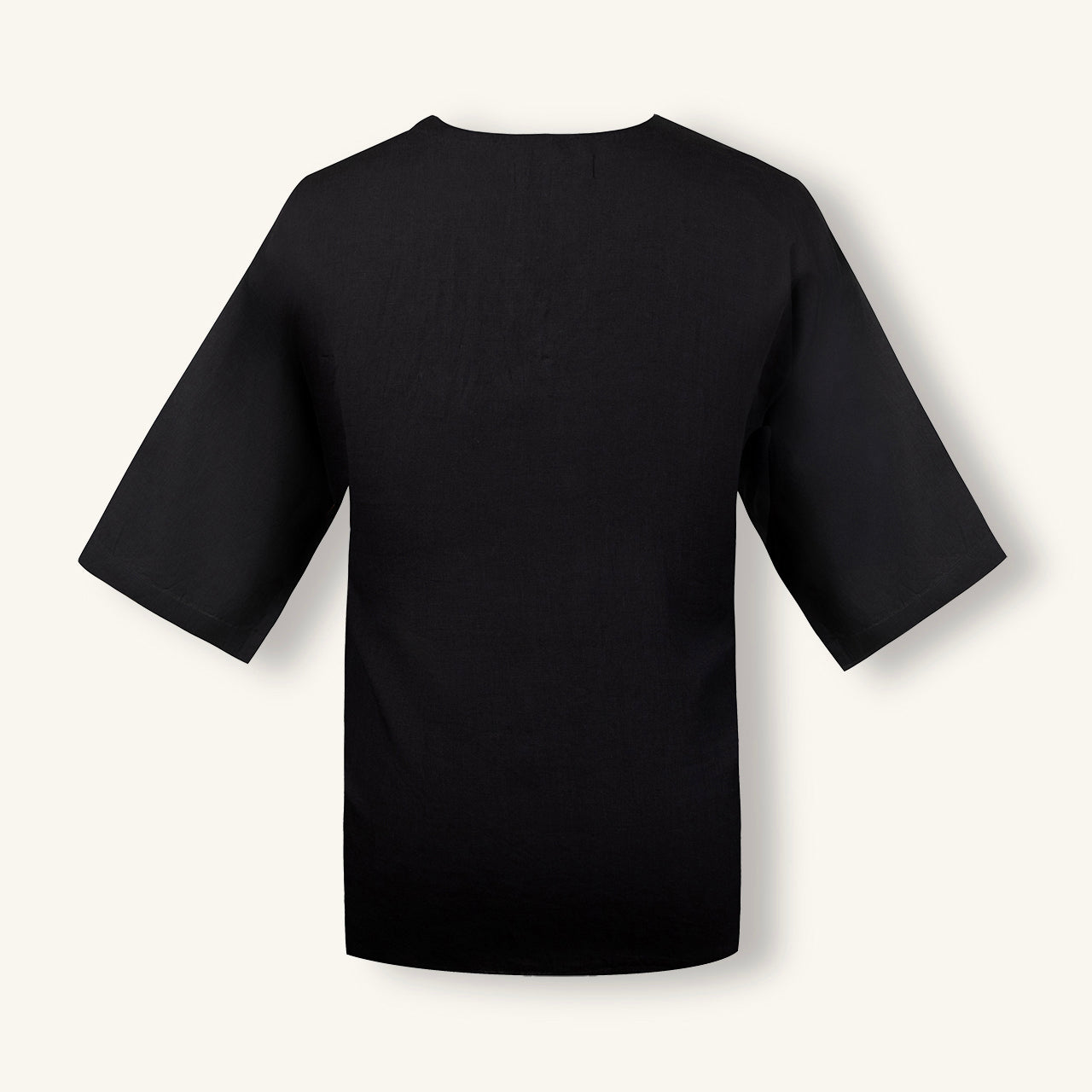 Obsidian Black Linen T-Shirt
