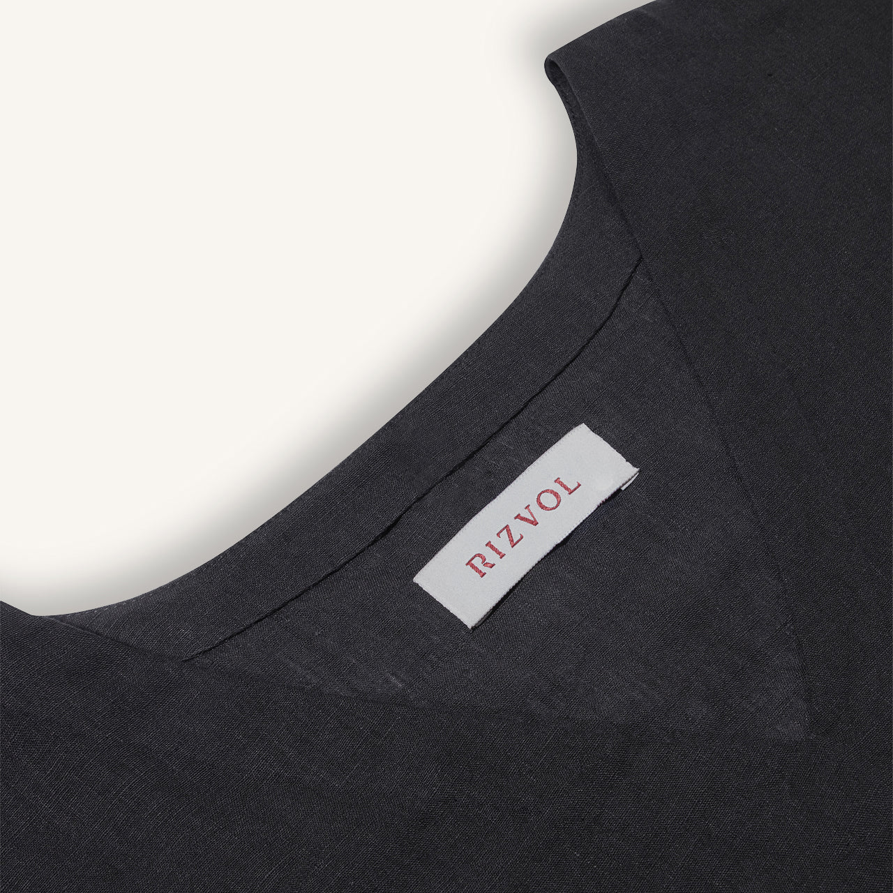 Obsidian Black Linen T-Shirt