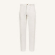 Light-Sand Wool-Silk Trousers